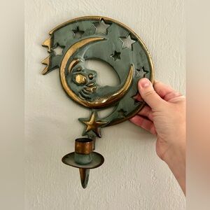 Vintage Party Lite sun and moon medal wall hanging